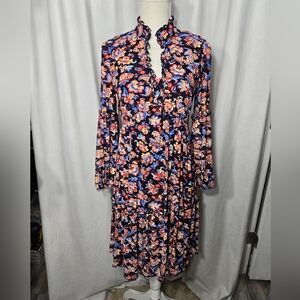 Stella & Julie Floral Long Sleeve Dress Sz 4